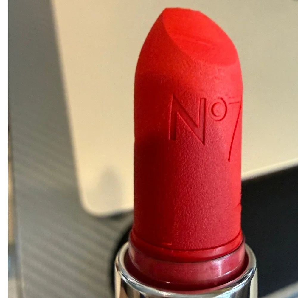 No7 Velvet Matte Lipstick Papaya C144 Bright Coral Red Made‎ in Italy Full Size